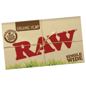 Raw Organic Hemp Single Wide Rolling Papers - 25ct Box [RAWORGSW]