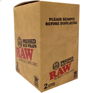 RAW Pressed Bud Wrap Cones - (Display of 12)
