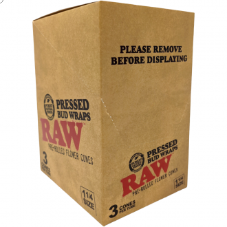 RAW Pressed Bud Wrap Cones - (Display of 12)