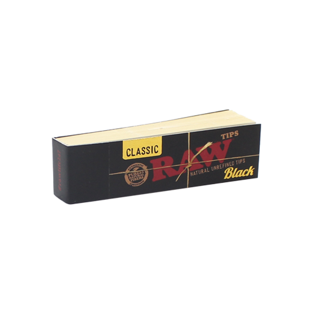 Raw Black Tips - 50/Box