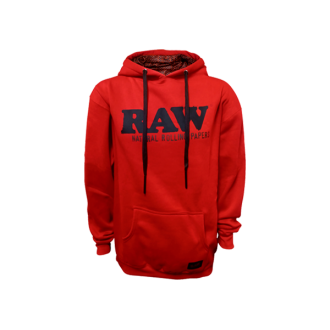 RP x Raw Red Cotton Hoodie With Black Logo 