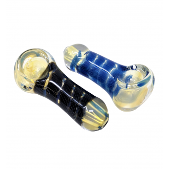 2.5" Gold Fumed Heavy Body Art Hand Pipe (Pack of 2) - [RJA53]