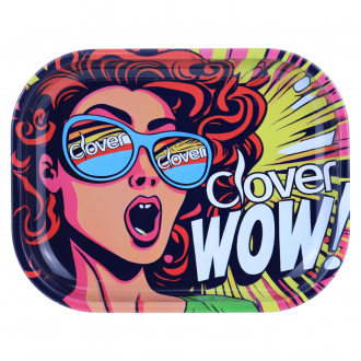 Clover Glass - Tantalizing Enigma Design Small Rolling Tray (5.5 X 7)