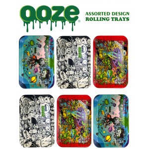 Ooze | Assorted Biodegradable Small Rolling Trays - 6ct Pack [OZTPK-SET4]