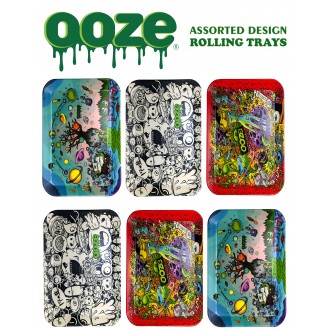 Ooze | Assorted Biodegradable Small Rolling Trays - 6ct Pack [OZTPK-SET4]