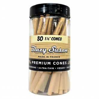 Blazy Susan 1 1/4 Size Cones 50ct Jar - Unbleached  