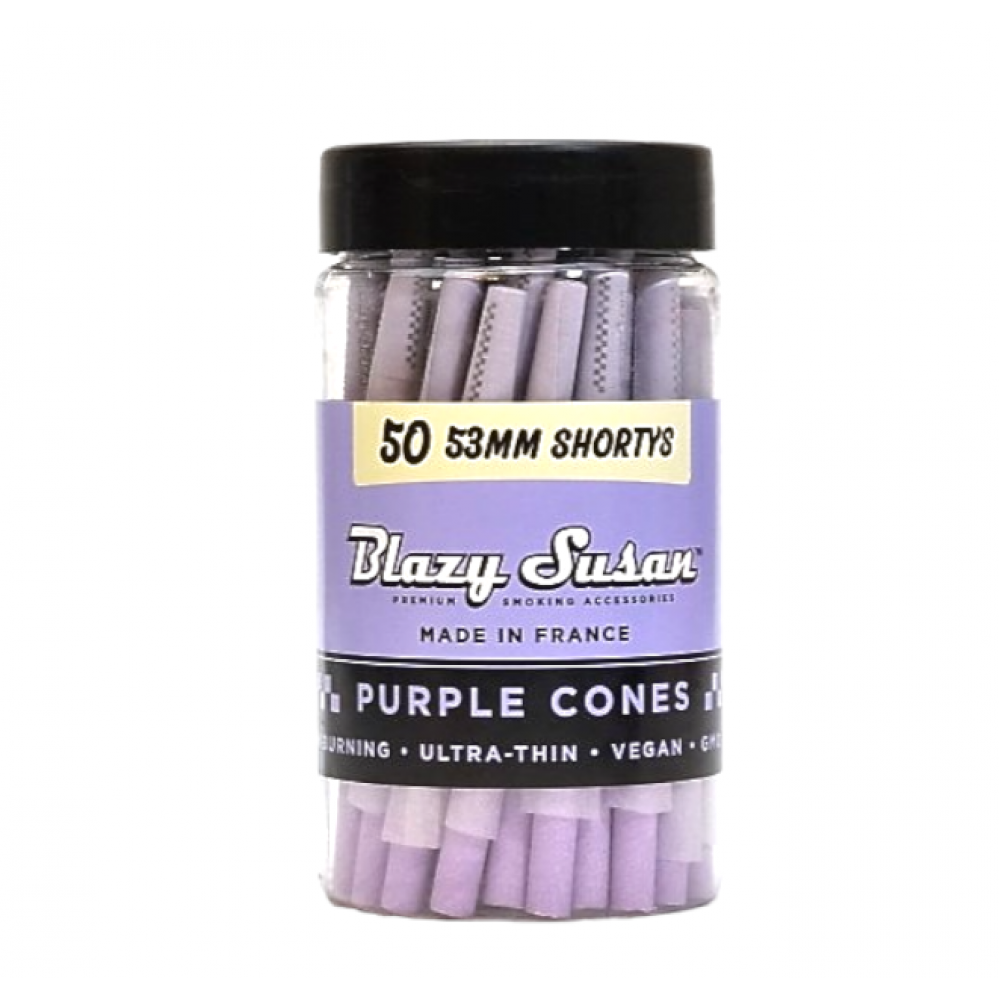 Blazy Susan Purple Cones 53mm Shortys - 50ct Jar [ad1215105]