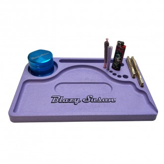 Blazy Susan Hemp Plastic Rolling Trays 12 x 8"