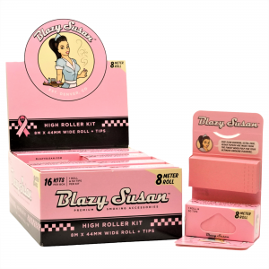 Blazy Susan High Roller Kit 8 Meter Roll & Tips - Pink