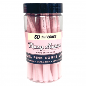 Blazy Susan Pink 1 1/4 Cones - 50ct Jar 
