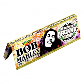 Bob Marley 1 1/4 Size Rolling Papers - Unbleached Organic Hemp - 25ct Display