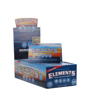 Elements Ultra Rice Single Wide Rolling Paper - Display Of 25 Pack