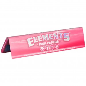 Elements Pink Papers King Size Slim - 50pk Display