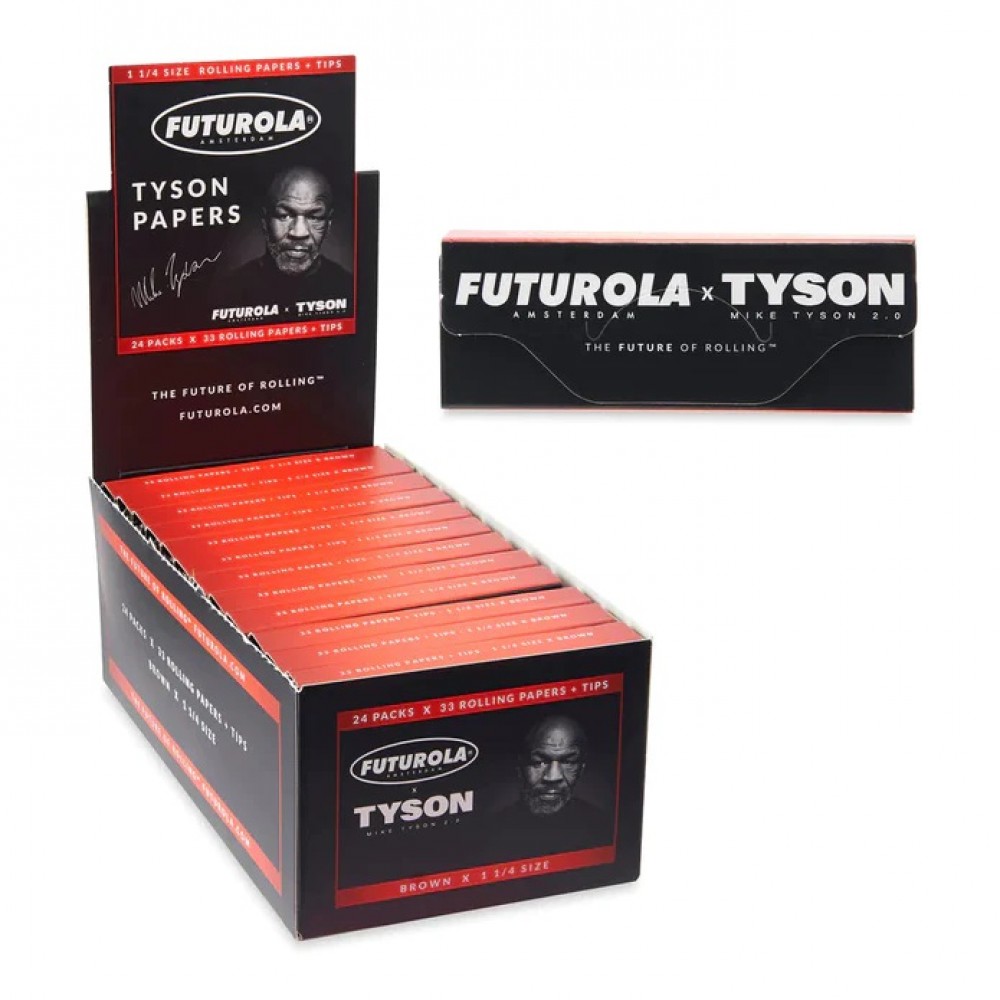 Futurola X Tyson Ranch 1 1/4 Papers w/ Filters 2.0 - 24ct Display