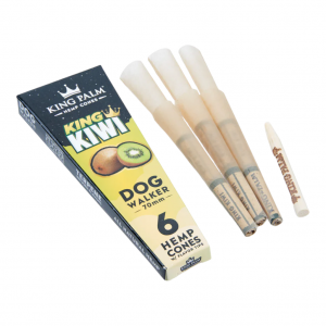 King Palm Hemp Cones King Kiwi 6pk - Dogwalker - 30ct Display