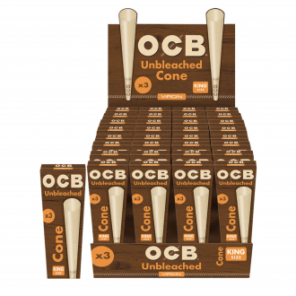 OCB Virgin Cone King Size (Pack of 3) - (Display of 32)