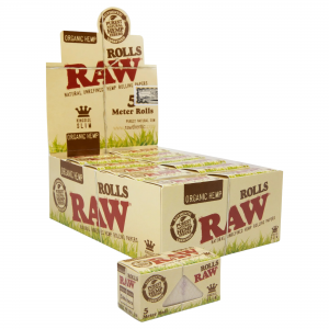 Raw Organic Hemp Rolls 5 Meter (9ft) - (24 PER BOX)