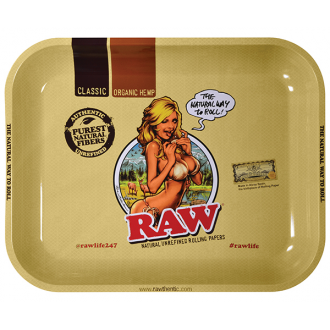 Raw Rolling Tray Girl Metal 