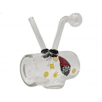 Horizontal Side by Side Bubbler Hand Pipe - [JO26]