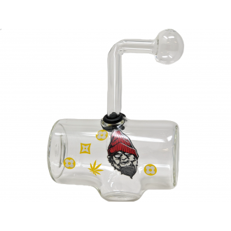 Horizontal Side by Side Bubbler Hand Pipe - [JO26]