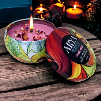 Arya Smoke Eliminator Candle with Flower 8oz - 12ct Display