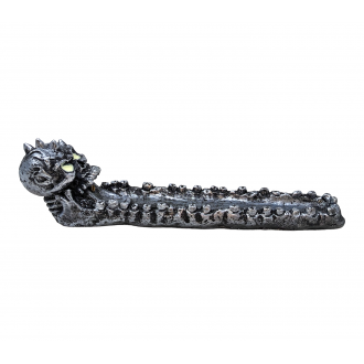 Silver Flame Skeleton Clay Incent Burner [N018]