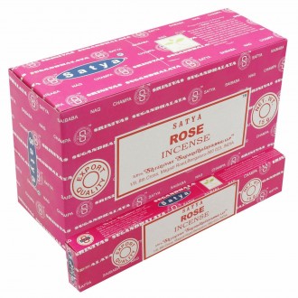 SATYA - Rose Incense Sticks - 12pk  Display [SATYA-R]