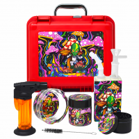 Juice Bong+Torch Lighter Smoking Set Lockable Suitcase - Design 3