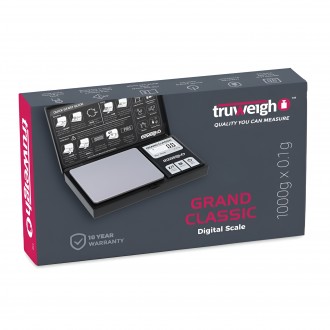 Truweigh Grand Classic Digital Mini Scale - 1000g x 0.1g - Black