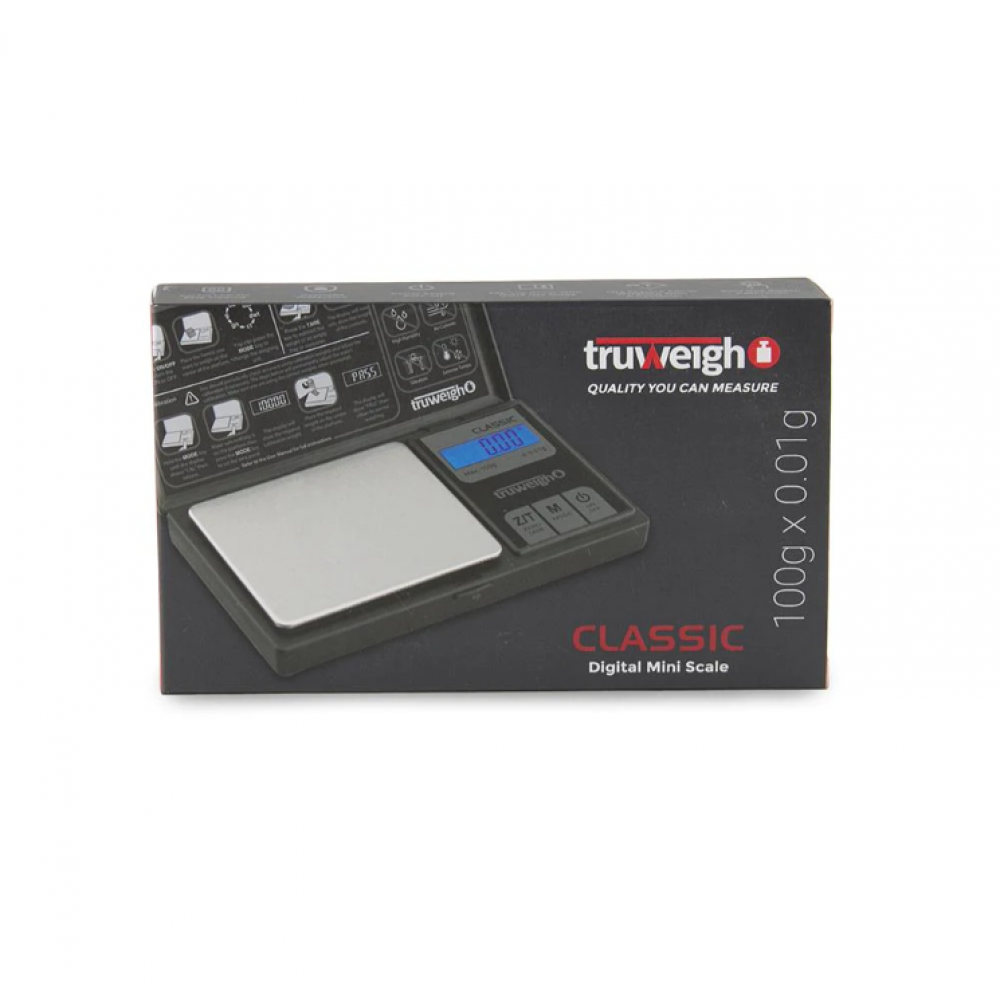 Truweigh General Compact Digital Bench Scale - 3000g x 0.1g - Black