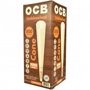 OCB Unbleached Virgin Cones King Size - 800ct Display