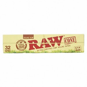 RAW - Classic Unrefined Pre-Roll Cone (Display of 12) KS 32Pk (MSRP $103.99)