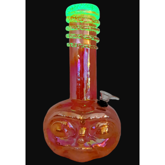 11.5" Alien Face Soft Glass Water Pipe - GOR [E1121]