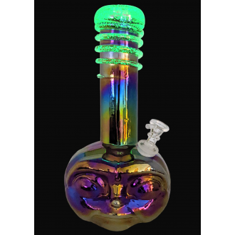 11.5" Alien Face Soft Glass Water Pipe - GOG [E1121G]