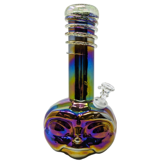 11.5" Alien Face Soft Glass Water Pipe - GOG [E1121G]