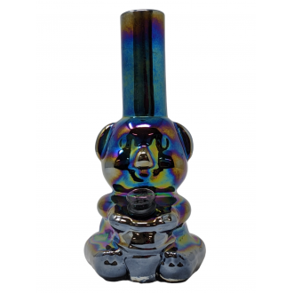 8" Teddy Bear Soft Glass Water Pipe - Glass On Rubber [E1171]