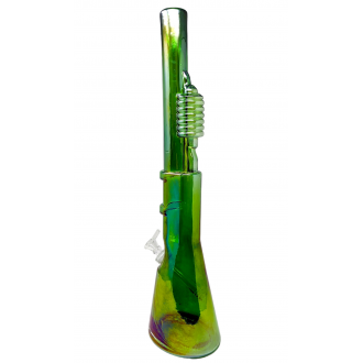 21" Shot Gun Soft Glass Beaker Water Pipe - Glass On Glass [E2304G]