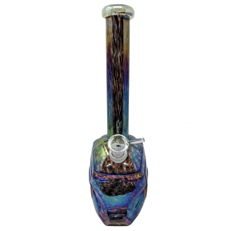 12" I Man Head Soft Glass Water Pipe - Glass On Glass [E1120G]