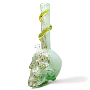 14" Big Skull Bottom Wave Grip Soft Glass - Glass On Glass [JHSGG0036]