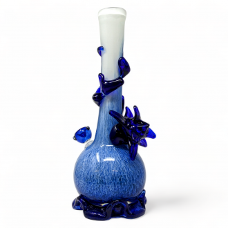 High Point Glass - 14"  Ripple Ridge Bloom-Petal Vine Water Pipe - A [MAHE-1405]