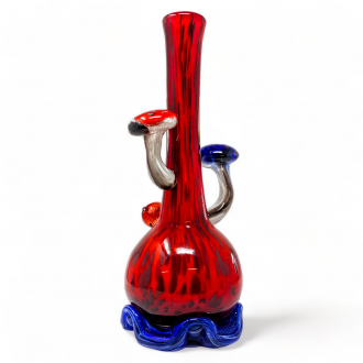 High Point Glass - 14" Fungal Duo Mushroom Art Pipe Water Pipe - [MAHE-1410]