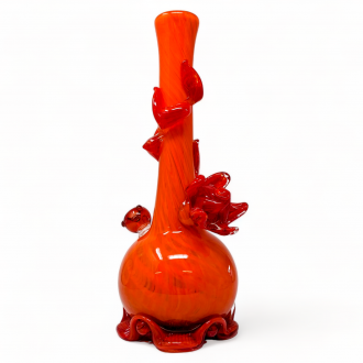 High Point Glass - 14" Blooming Beauty Ripple Base Water Pipe - [MAHE-1412]