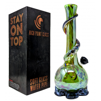 High Point Glass - 14" Glassy Creeper Art Water Pipe - [MAHE-1420]