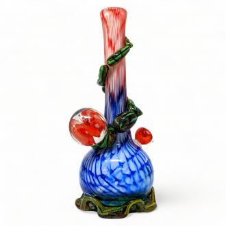 High Point Glass - 14" Floral-Bulb Ascender Water Pipe - [MAHE-1427]