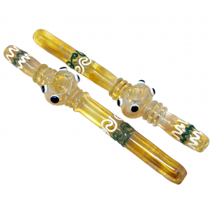 10" Silver Fumed Multi Eyeball Bowl Swirly Line Steamroller Hand Pipe - (Pack of 2) [STJ100]