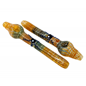 8" Rake Body Spider Marble Steamroller Hand Pipe - (Pack of 2) [STJ59]