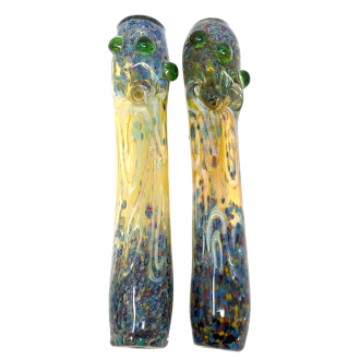 6" Silver Fumed Ombre Air Trap Bubble Steamroller Hand Pipe - (Pack of 2) [STJ91]