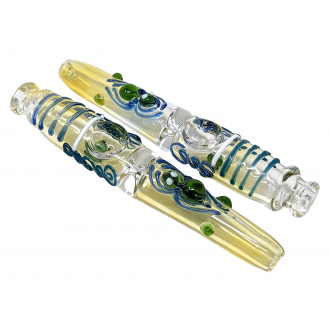 6" Silver Fumed Spider Line Art Single Pinch Steamroller - (Pack of 2) [STJ94]