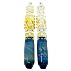8" Silver Fumed Quadrouple Pinch Marble Line Steamroller - (Pack of 2) [STJ99]