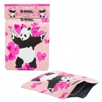 G-Rollz | Banksy's 'Panda Gunnin' 100x125mm Smellproof Bags - 8ct Bags 